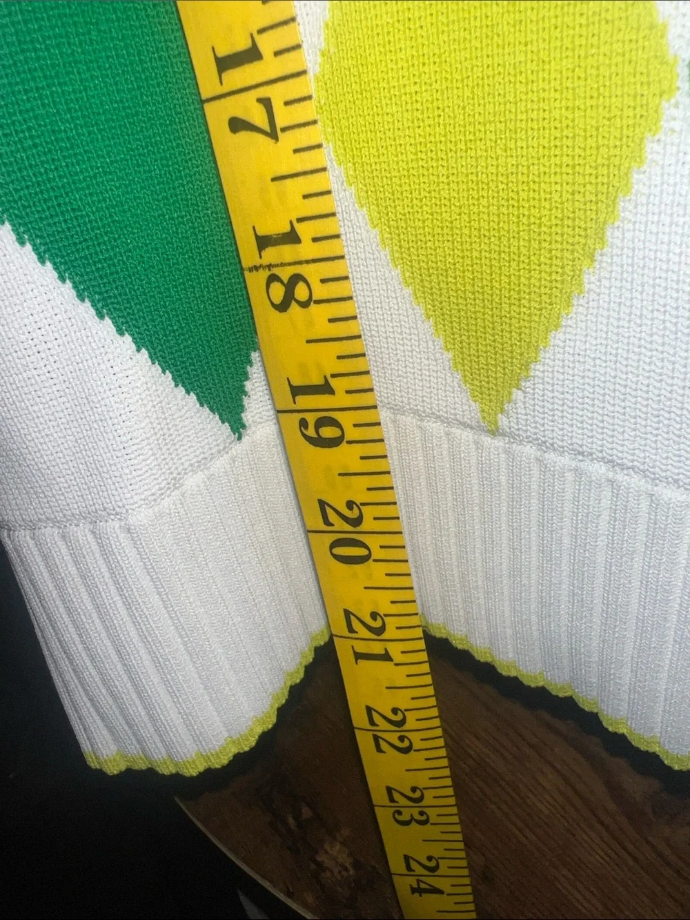 kate spade White Multicolor Argyle V-Neck Sweater